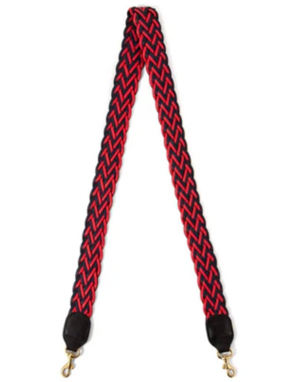 CLARE V Red and Blue Woven Crossbody Bag Strap - Picture 2 of 7